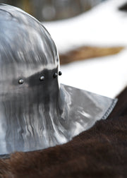 Casco Sallet Alemán medieval funcional, año 1480