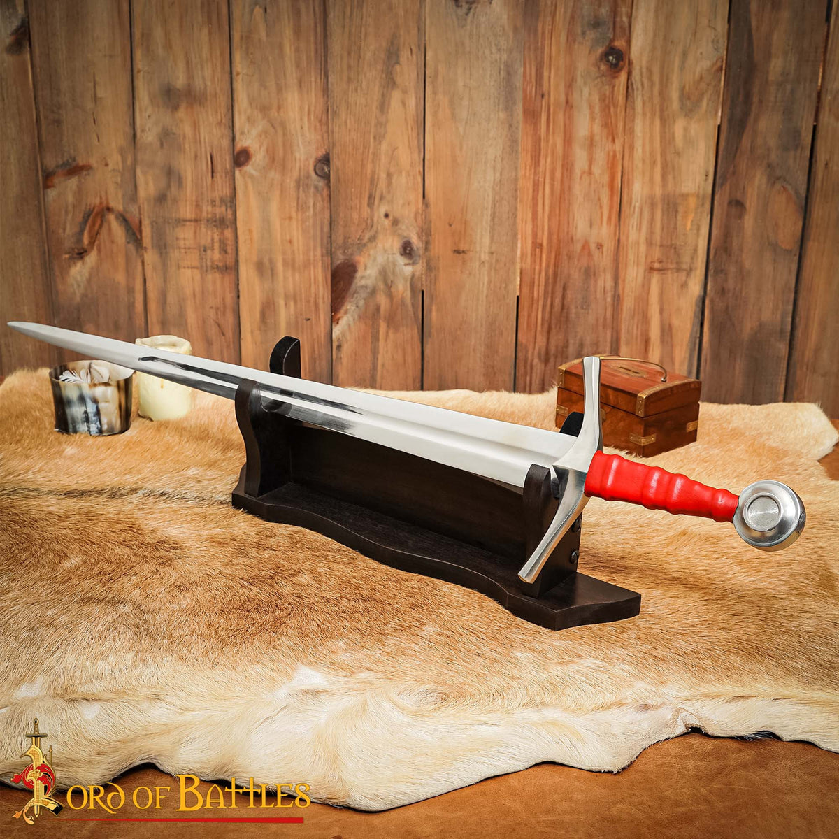 Soporte de madera para espadas (44 cm.)