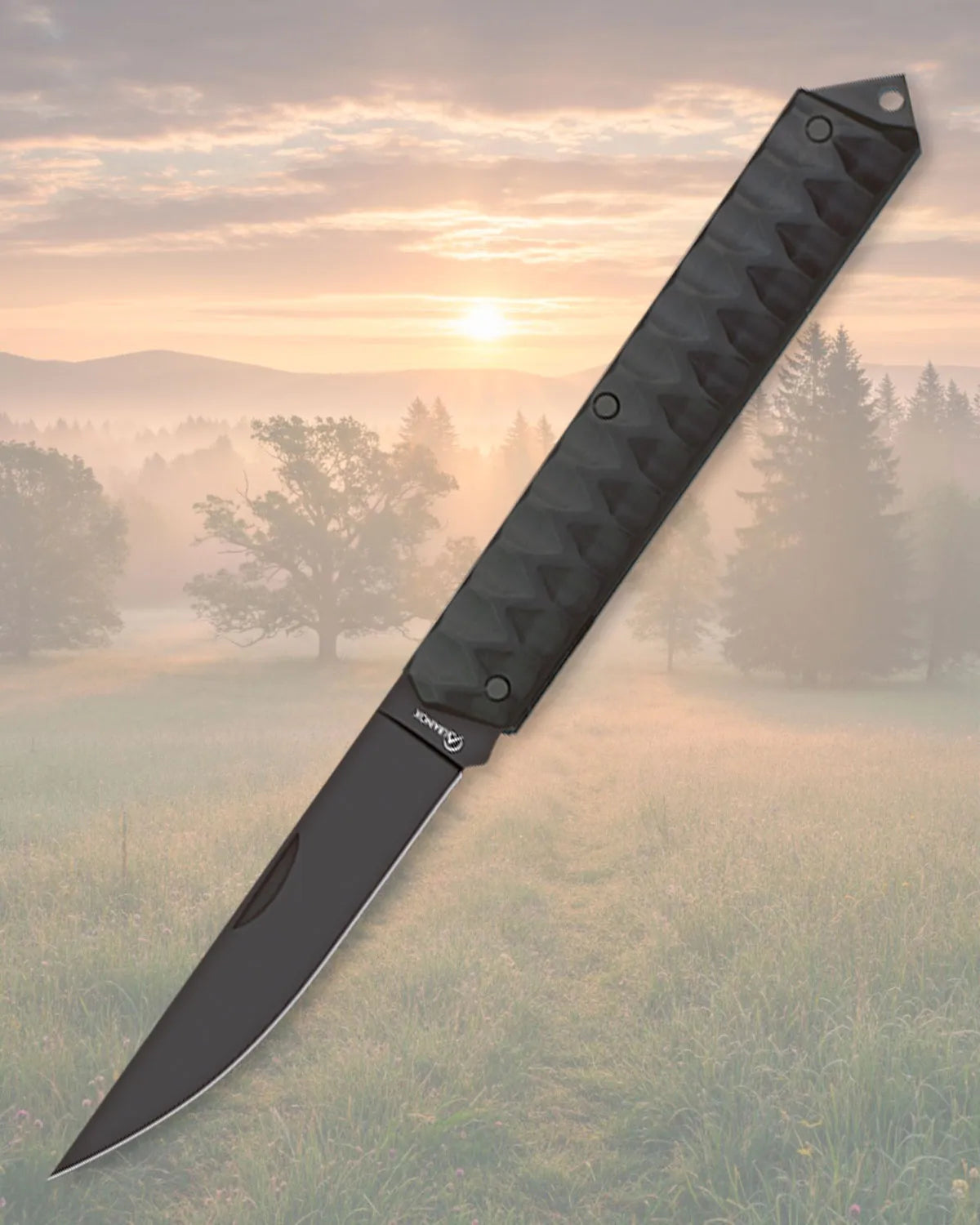 Albainox navaja pistón 7.8 cm acero inox hoja negra_IA