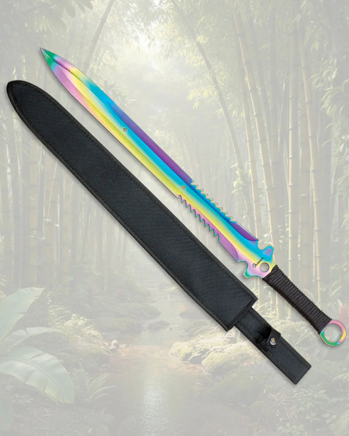 Machete cortacañas Albainox diseño 3D Rainbow_IA