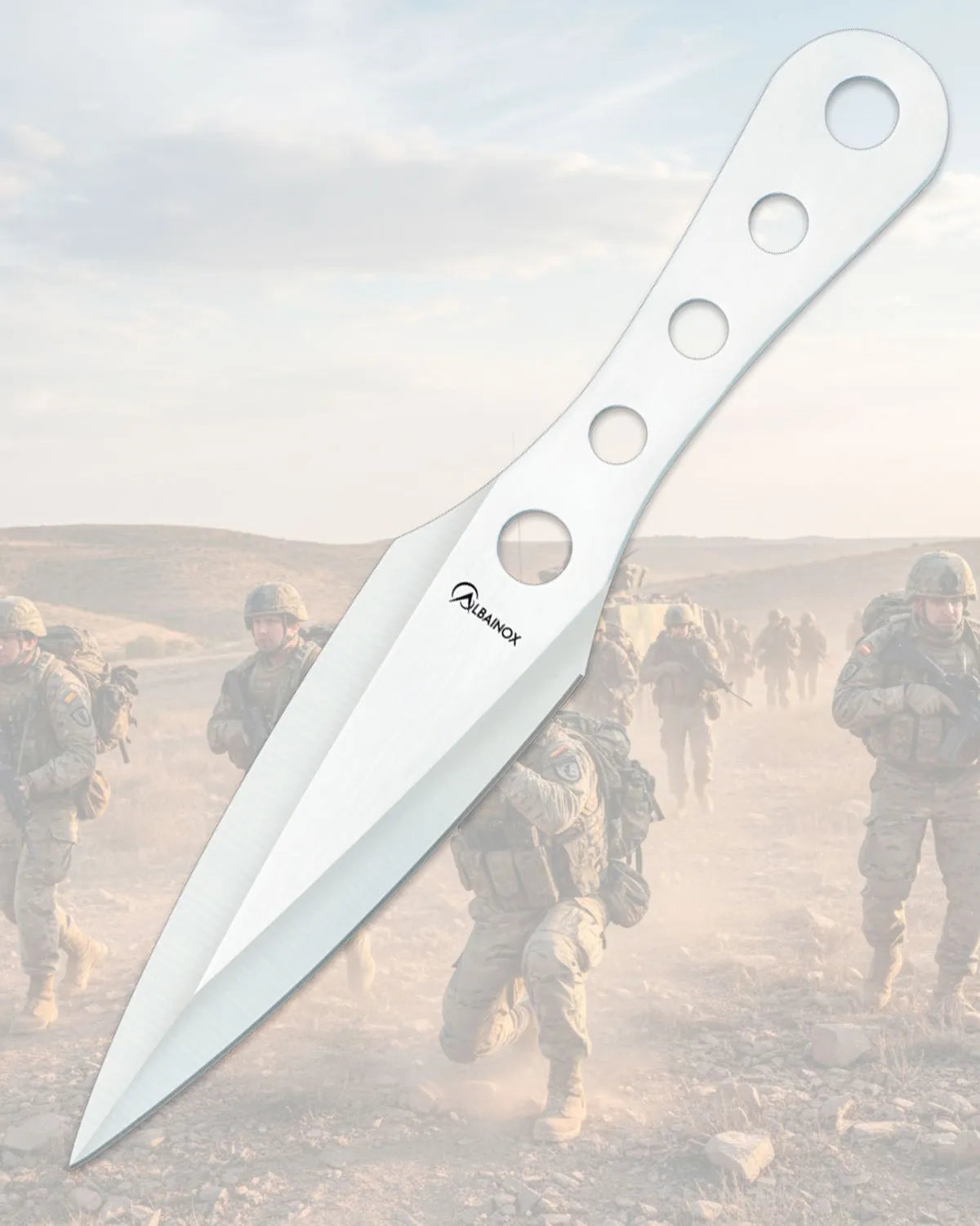 Cuchillo lanzador Albainox de 15 cm. acero