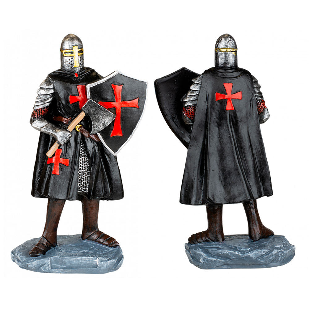 Miniatura caballero hospitalario con escudo y hacha (18 cm.)