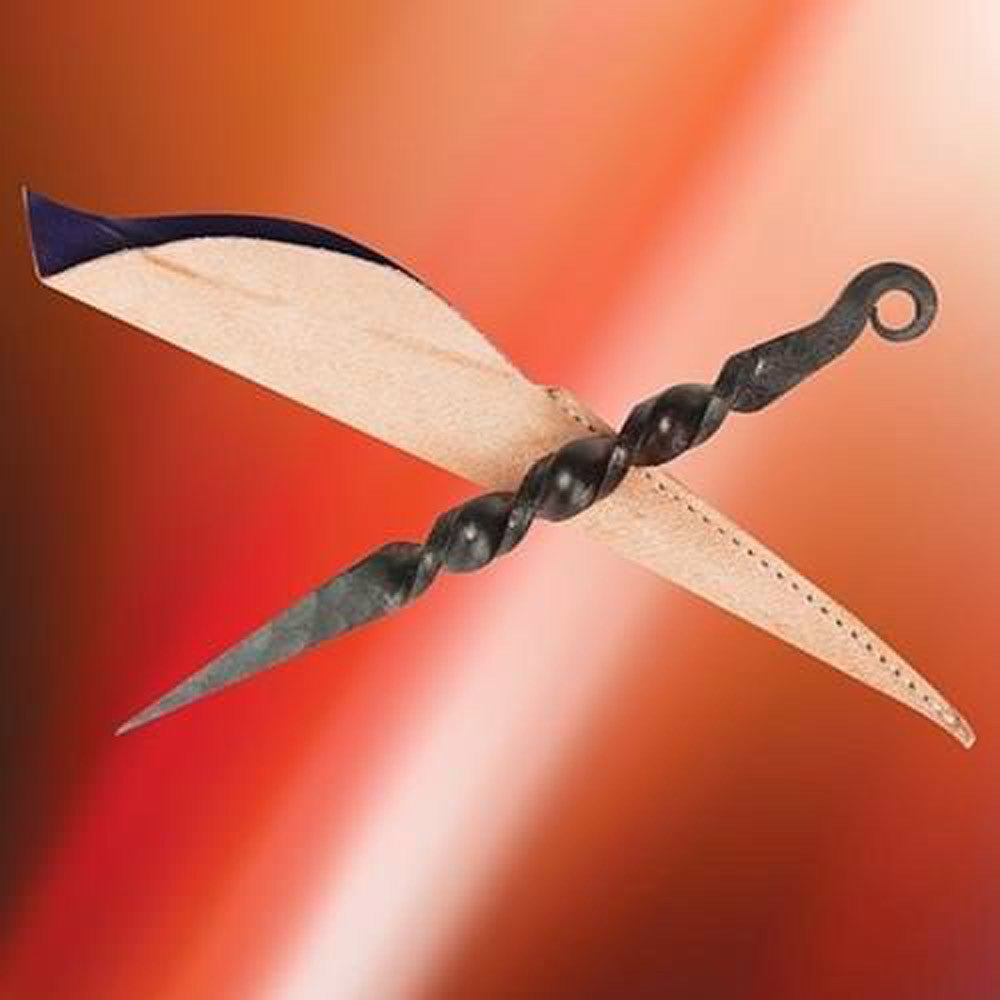 Daga medieval espiral con funda (16 cm.)