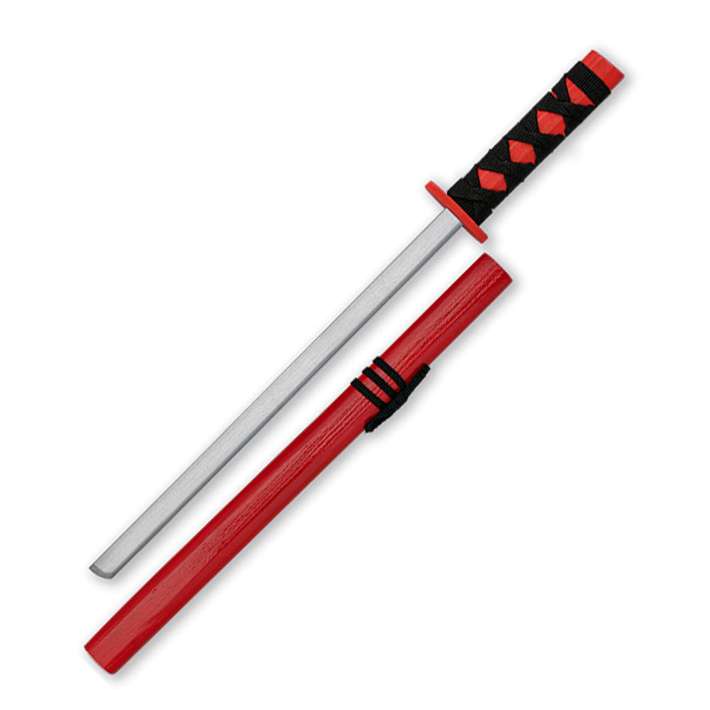 Wakizashi de madera marca Tole10, vaina roja