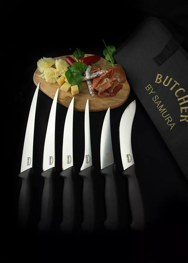 Set 6 cuchillos de cocina Samura Carnicero, con estuche