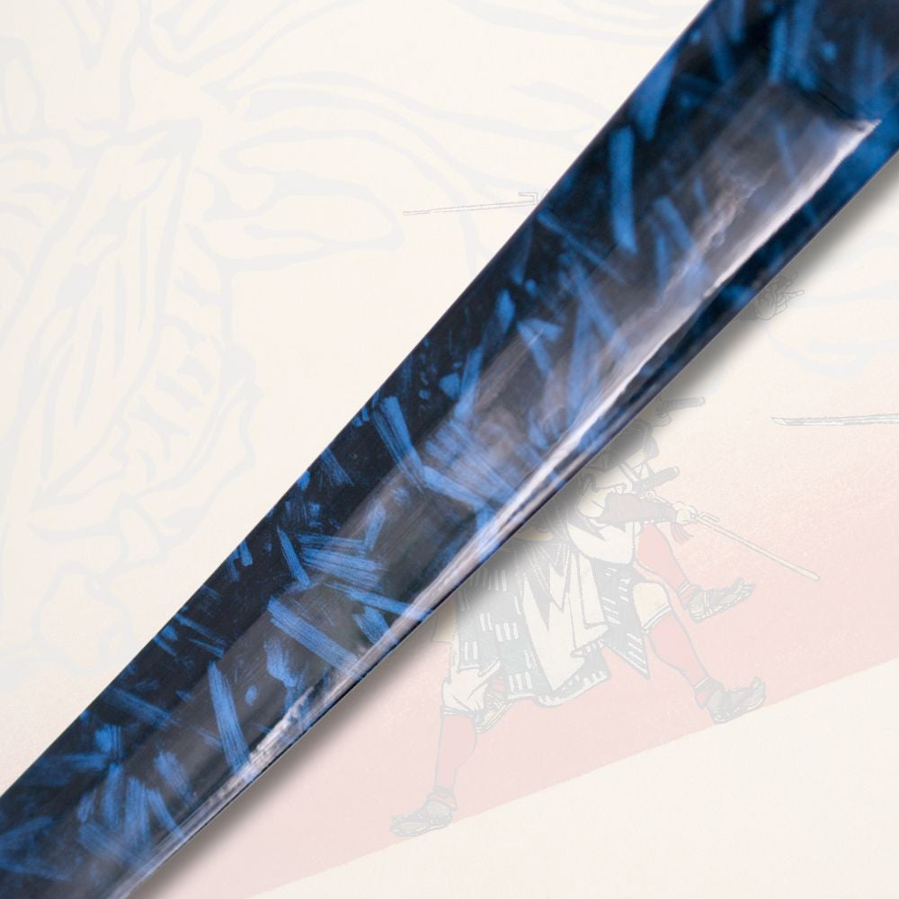 Katana funcional vaina negra decorada Cisne (103,5 cm.)