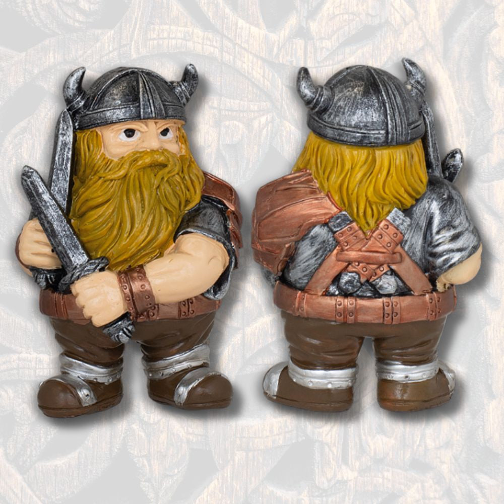 Figura de resina vikingo con 2 espadas (10,5 cm.)
