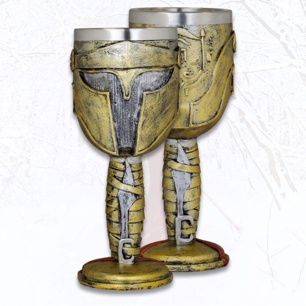 Copa resina decorada casco Espartano (18,5 cm.)