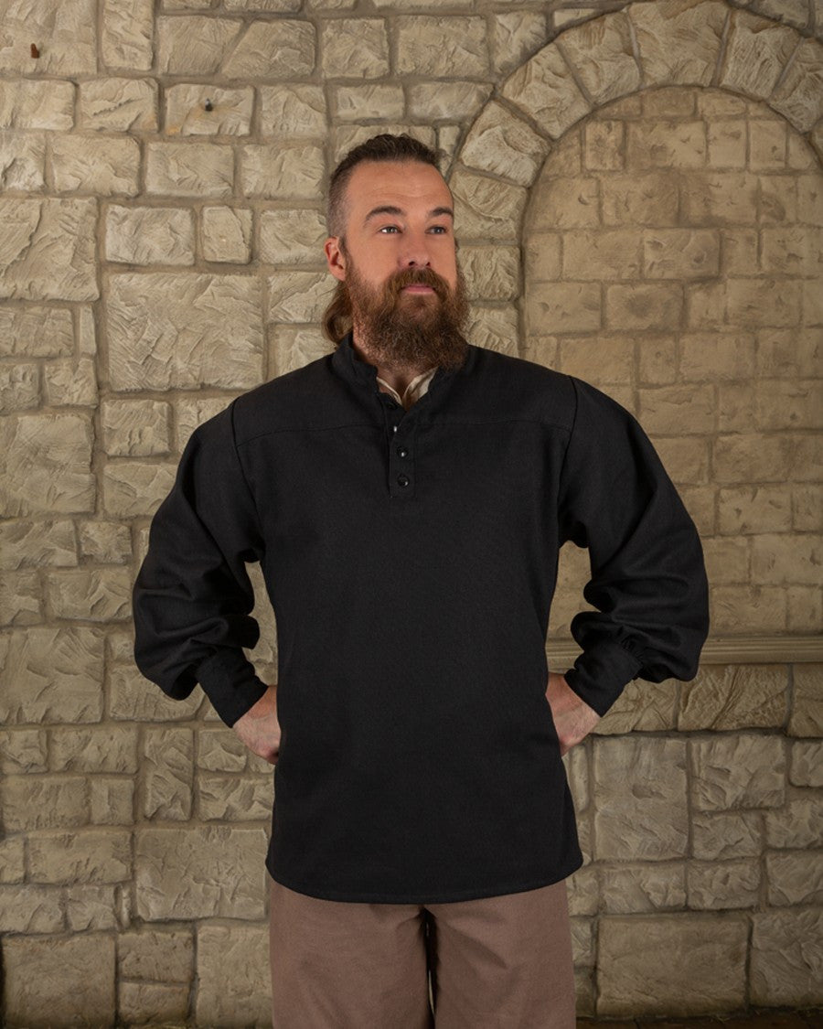 Camisa Medieval Bartold en color negra