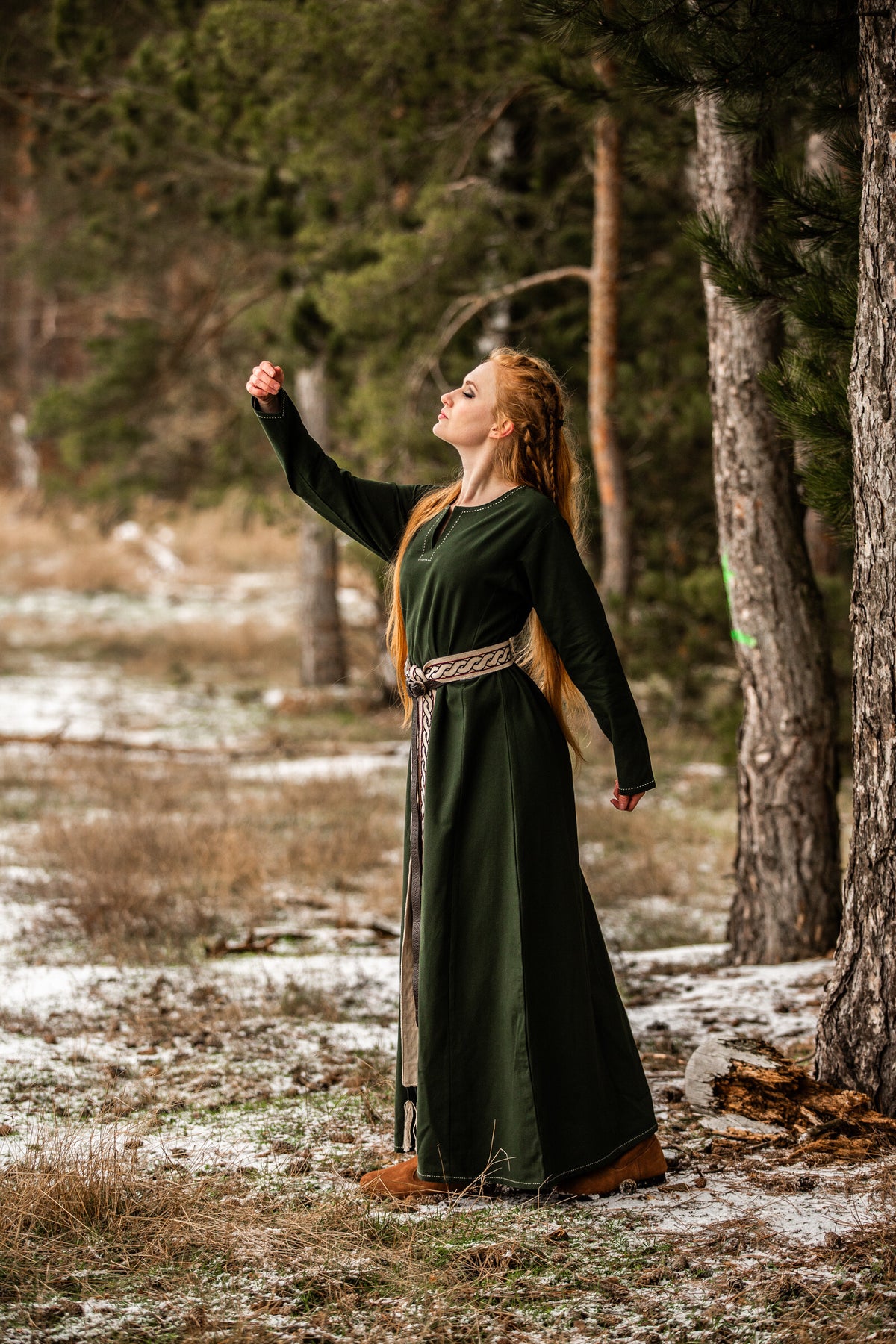 Vestido Vikingo mujer Helga en verde