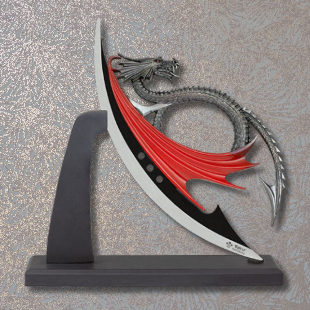 Cuchillo ornamentación diseño Dragón Alado