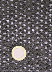 Protector cuello cota de malla, anillas planas 9 mm.